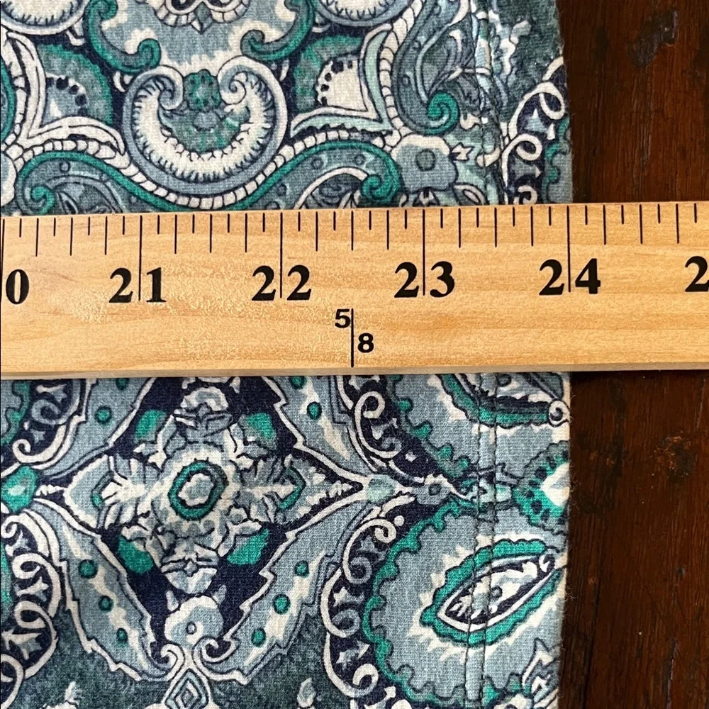 Talbots Blue and White Mandala Print 3/4 - Sleeve Tee Sz M - Picture 9 of 12